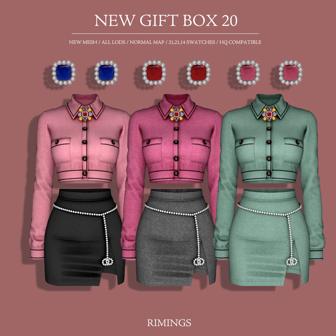 Костюм и серьги NEW GIFT BOX 20